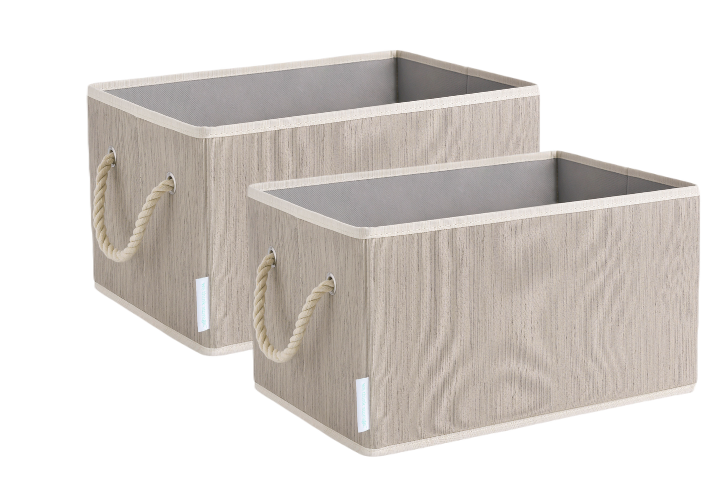 WeThinkStorage 20L Folding Fabric Storage Bin w/Rope Handle - Clay