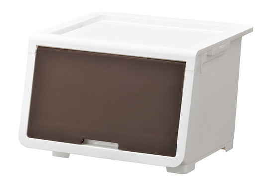 JEJ Astage Decorative Modular Flip Open Storage Bin, Medium  - Brown