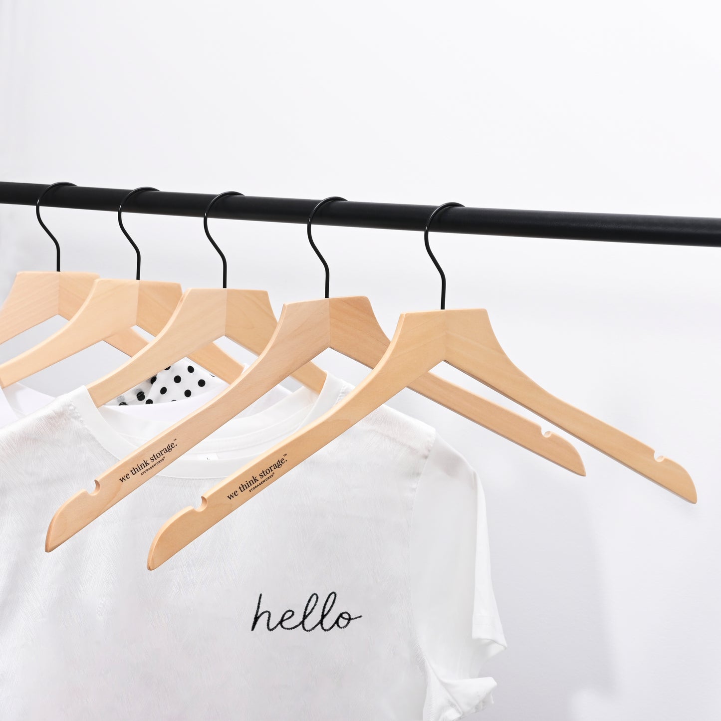 WeThinkStorage Premium Hotel Quality Space-Saving Slim Wood Hanger 30-count Combo Pack  - Natural