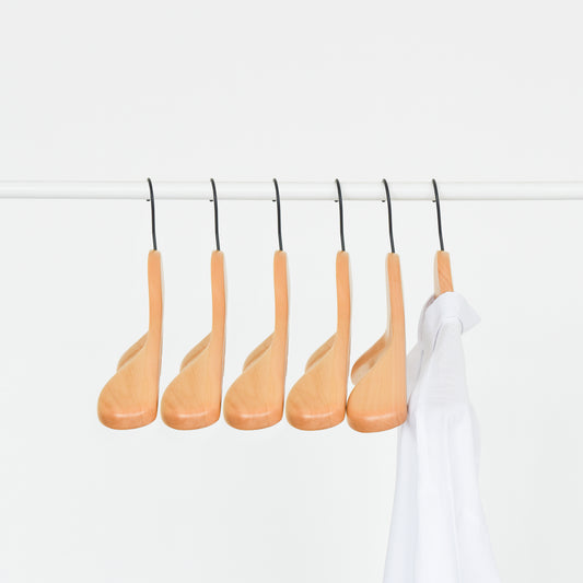 WeThinkStorage Wood Hanger With Wide Shoulders - Natural