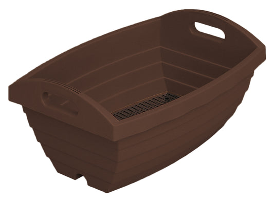 JEJ Astage Handy Planter Short Barrel - Sand Beige/Black