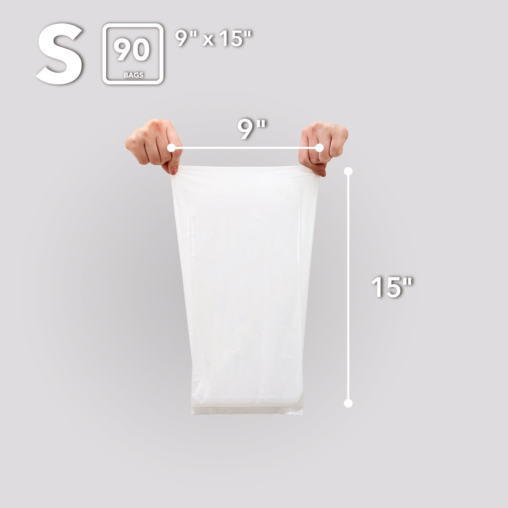 BOS Home Waste Bags, 90 count, Small, Case of 20