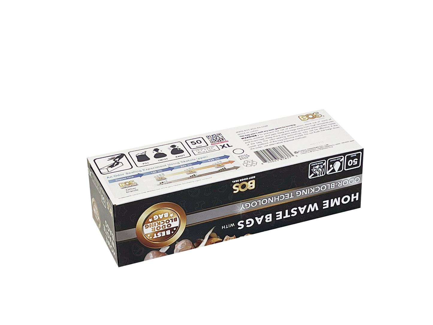 BOS Home Waste Bags, 50 count, X-Large, Case of 15