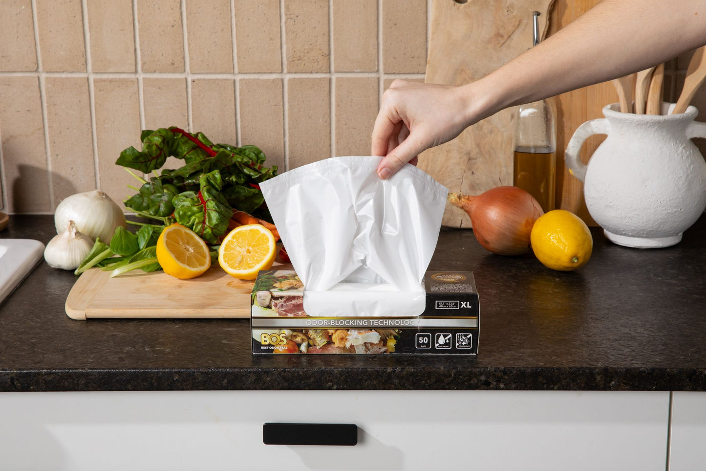 BOS Home Waste Bags, 50 count, X-Large, Case of 15