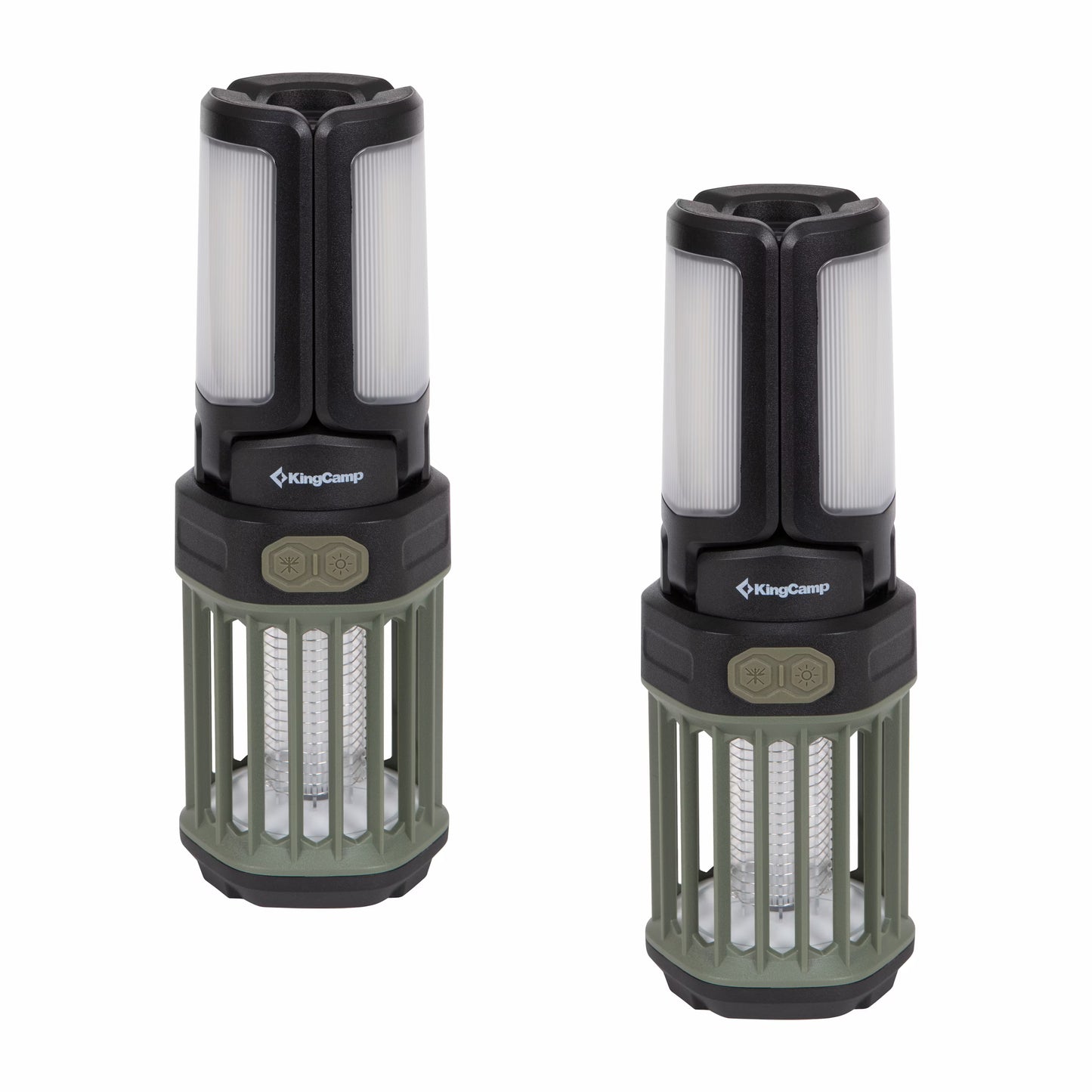 KingCamp 2-in-1 Rechargeable Camping Lantern w/Bug Zapper, 2-pack