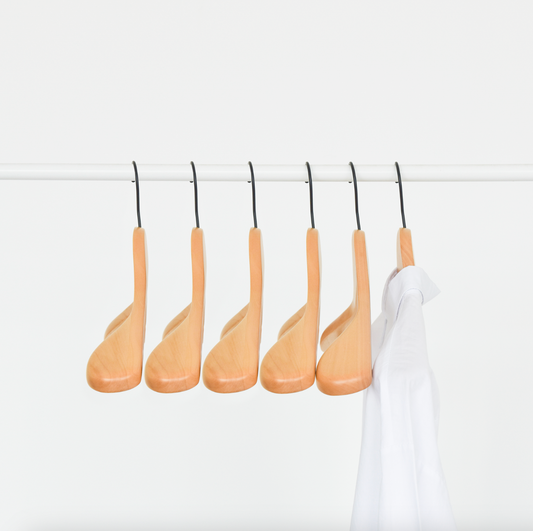 WeThinkStorage Wood Hanger With Wide Shoulders - Natural