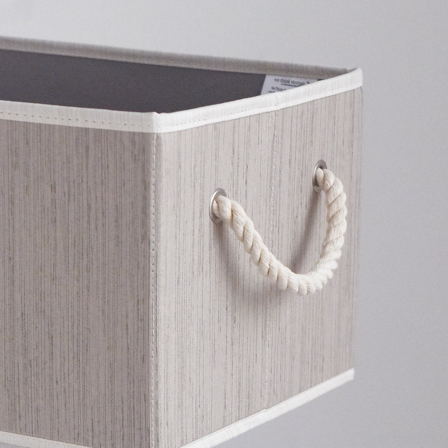 WeThinkStorage 20L Folding Fabric Storage Bin w/Rope Handle - Clay