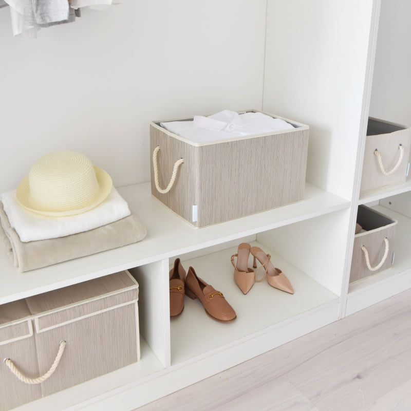 WeThinkStorage 20L Folding Fabric Storage Bin w/Rope Handle - Clay