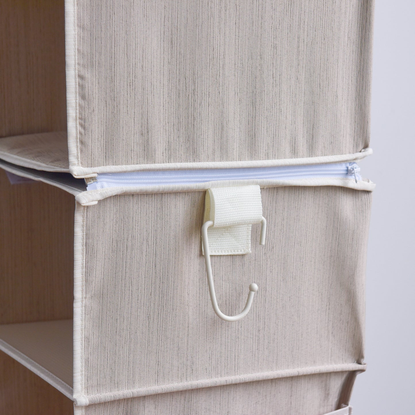 WeThinkStorage Set of 2 Attachable 3 Shelf Reinforced Hanging Closet Organizers, 50lbs Weight Capacity - Clay