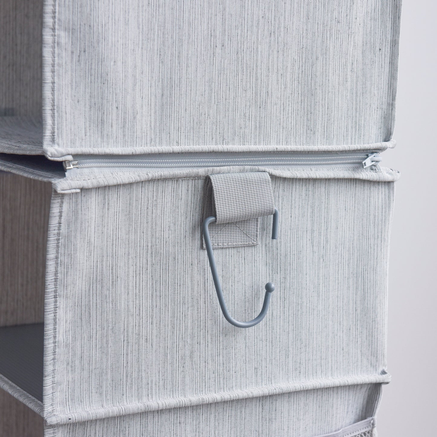 WeThinkStorage Set of 2 Attachable 3 Shelf Reinforced Hanging Closet Organizers, 50lbs Weight Capacity - Gray