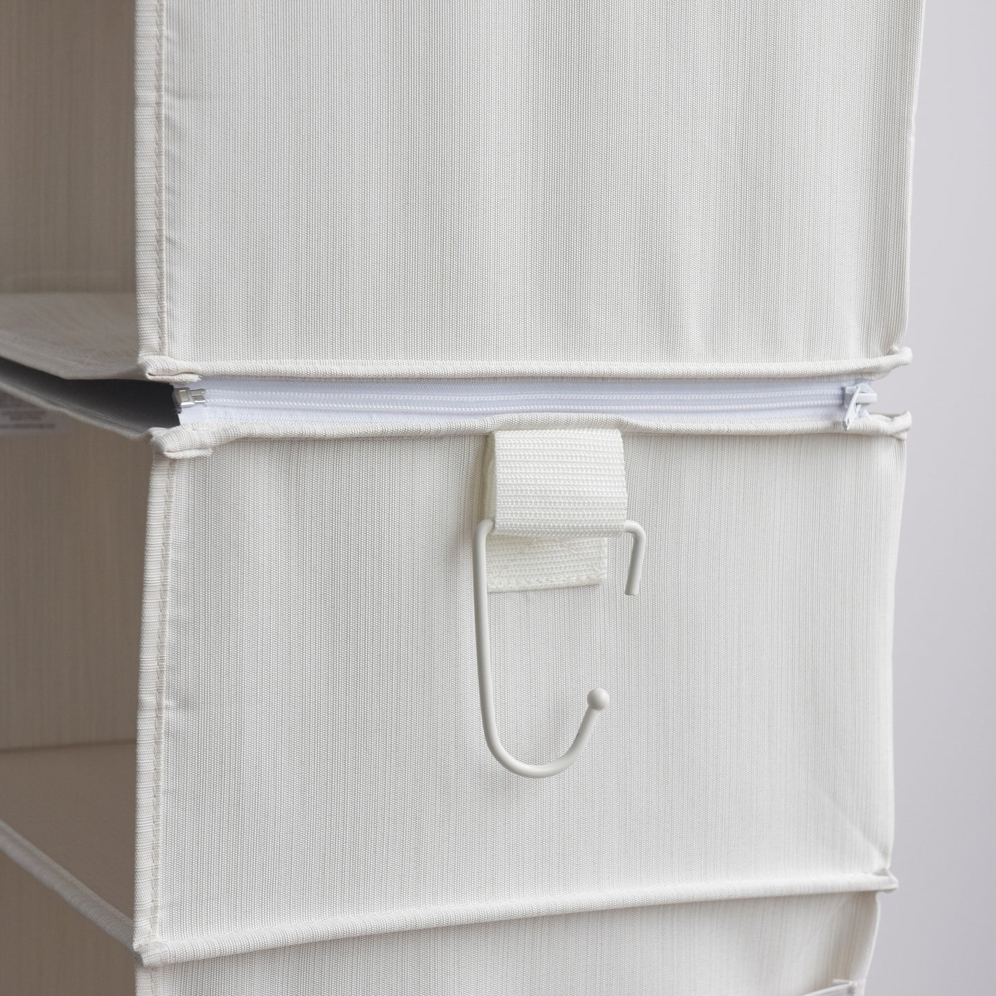 WeThinkStorage Set of 2 Attachable 3 Shelf Reinforced Hanging Closet Organizers, 50lbs Weight Capacity - Ivory